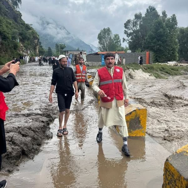 PRCS Bajaur branch deployed its Emergency Response Team to support search, rescue, and first aid efforts after the tragic cloudburst in Tehsil Salarzai.