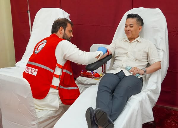 PRCS, in collaboration with the Indonesian Embassy, organized a blood donation camp in Islamabad, collecting 55 units to support lifesaving humanitarian efforts.